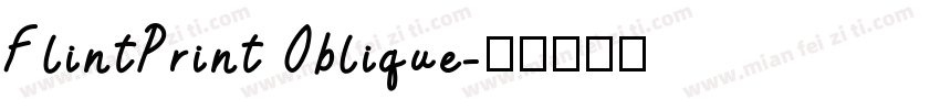 FlintPrint Oblique字体转换